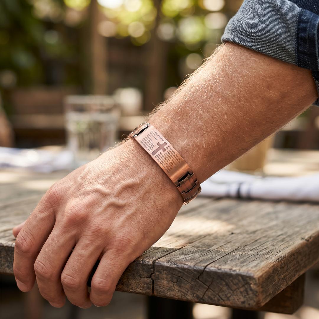 Pulsera Magnetica | Padre Nuestro Grabado