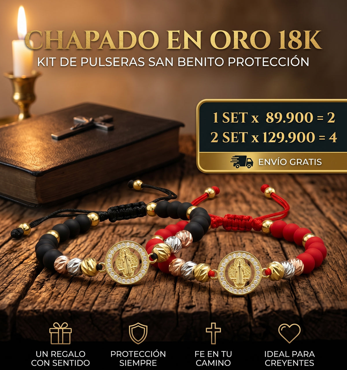 Set Pulsera San Benito Premium