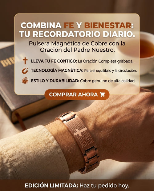 Pulsera Magnetica | Padre Nuestro Grabado